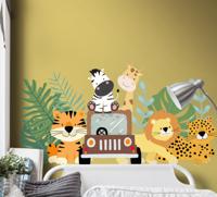 Muursticker kinderkamer safari dieren