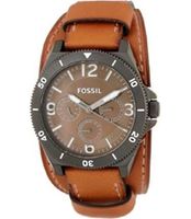 Horlogeband Fossil BQ2115 Onderliggend Leder Bruin 22mm - thumbnail