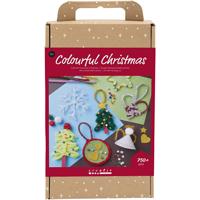 Creativ Company Creatieve box kleurrijke kerst, kerstfiguren, diverse kleuren, 1 doos