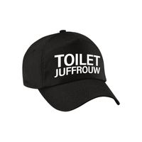 Carnaval verkleed pet / cap toiletjuffrouw zwart voor dames en heren - Verkleedhoofddeksels - thumbnail