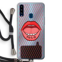 Yolo Denise: Samsung Galaxy A20s Transparant Hoesje met koord