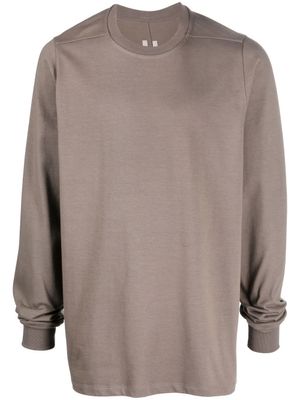 Rick Owens t-shirt en coton à manches longues - Marron