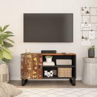 Tv-meubel 80x33x46 cm massief hout gerecycled en bewerkt hout
