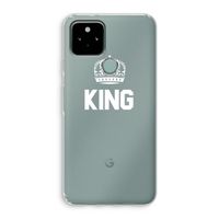 King zwart: Google Pixel 5 Transparant Hoesje King zwart: Google Pixel 5 Transparant Hoesje