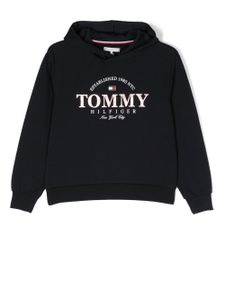 Tommy Hilfiger Junior hoodie en coton à logo imprimé - Bleu