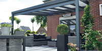 Tijdelijk 15% korting | Verasol Actie glas Veranda Special 500x250 cm Nu op 2 staanders! Aluminium Verasol