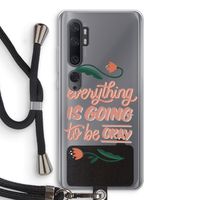 Optimistic flower girl: Xiaomi Mi Note 10 Transparant Hoesje met koord