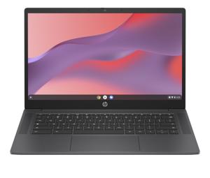 HP Chromebook 14a-nf0050nd Intel® N N100 35,6 cm (14") Full HD 4 GB LPDDR5-SDRAM 128 GB Flash Wi-Fi 6E (802.11ax) ChromeOS Grijs