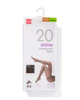 HEMA Panty&apos;s Glans Transparant 20 Denier - 4 Stuks Bruin (bruin)