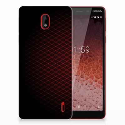 Nokia 1 Plus | TPU bumper | Geruit Rood