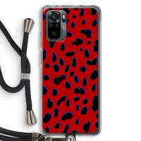 Red Leopard: Xiaomi Redmi Note 10 Pro Transparant Hoesje met koord