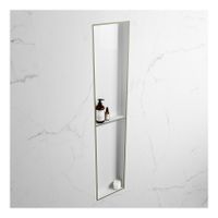 Wandnis Solid Surface Easy | In- en opbouw | 30x90x8 cm | 2 vakken | Army/Talc