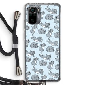 Poezen: Xiaomi Redmi Note 10 Pro Transparant Hoesje met koord