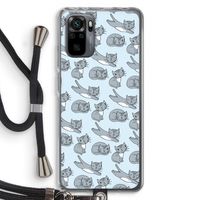 Poezen: Xiaomi Redmi Note 10 Pro Transparant Hoesje met koord