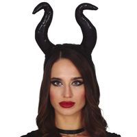 Halloween - Halloween/horror verkleed diadeem/tiara boze heks/stiefmoeder - kunststof - dames/meisjes