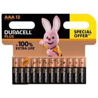 Duracell Alka Plus AAA-batterijen set 12-delig