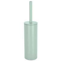 Luxe Toiletborstel in houder Cannes - mintgroen - metaal - 40 x 9 cm - met binnenbak