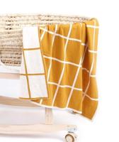 Gebreide Plaid baby deken (geel)