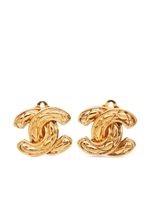 CHANEL Pre-Owned 1990s oorbellen met CC logo - Goud - thumbnail