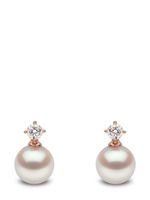 Yoko London boucles d'oreilles en or rose 18ct pavées de perles d'Akoya - thumbnail