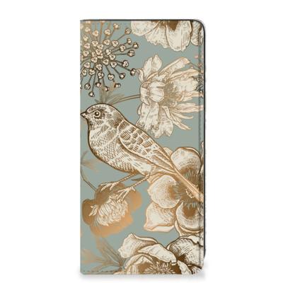 Smart Cover voor Samsung Galaxy A21s Vintage Bird Flowers Smart Cover voor Samsung Galaxy A21s Vintage Bird Flowers