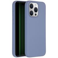 Accezz Liquid Silicone Backcover met MagSafe iPhone 15 Pro Max Telefoonhoesje Grijs