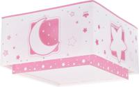 Dalber Vierkante plafondlamp Moonlight roze 63236S