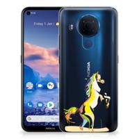 Nokia 5.4 Telefoonhoesje met Naam Horse Color