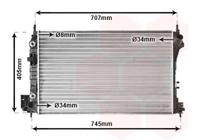 Radiateur VAN WEZEL, u.a. für Saab, Opel, Fiat