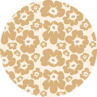Beige klaprozen vinyl tapijt bloemen en planten