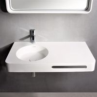 Fontein Ideavit Solidbrio 90x48x14 cm Solid Surface Mat Wit