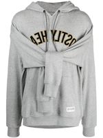 Mostly Heard Rarely Seen logo-print cotton hoodie - Gris - thumbnail