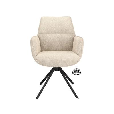 Haluta Draaibare Eetkamerstoel met arm Otis - Beige