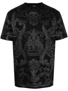 Versace t-shirt à imprimé Barocco métallisé - Noir