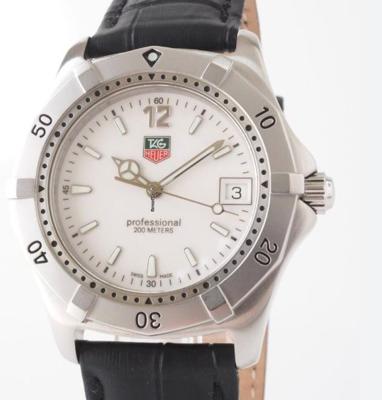 Horlogeband Tag Heuer WK1111 / BC0701 Leder Zwart