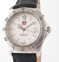 Horlogeband Tag Heuer WK1111 / BC0701 Leder Zwart