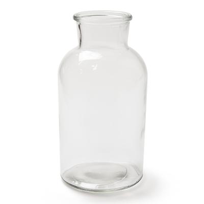 Melkbus transparant - vaas - 10x20 cm - glas - melkbus vaas - klassiek - decoratie