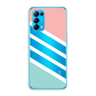 Strepen pastel: Oppo Find X3 Lite Transparant Hoesje
