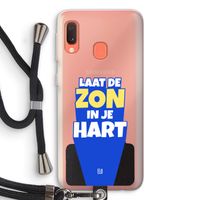 Laat de zon in je hart: Samsung Galaxy A20e Transparant Hoesje met koord