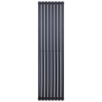 Belrad Verticaal Ovaal Dubbel Designradiator Zwart 180×47,2 cm 1640W