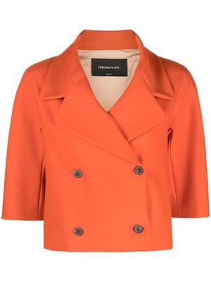 Fabiana Filippi veste crop à boutonnière croisée - Orange