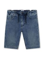 BOSS Kidswear short en jean à logo embossé - Bleu