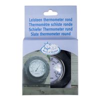 Binnen/buiten leisteen thermometer 10 cm - Buitenthermometers - thumbnail