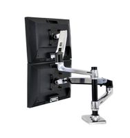 Ergotron LX Dual Arm Stacking Desk Mount Monitor-tafelbeugel 2-voudig 38,1 cm (15) - 61,0 cm (24) Aluminium In hoogte verstelbaar, Kantelbaar, Zwenkbaar, - thumbnail