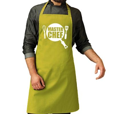 Master Chef Keukenschort - BBQ schort - groen - heren en dames - cadeau - vaderdag - moederdag