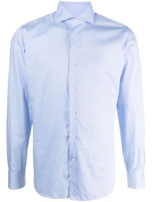 D4.0 chemise en coton à manches longues - Bleu