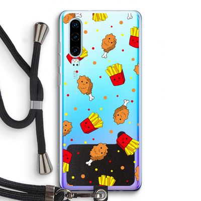 Chicken 'n Fries: Huawei P30 Transparant Hoesje met koord
