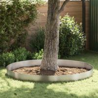 Tuin Grasperkafwerking 4 pcs Zilver 450 x 25 cm Roestvrij staal