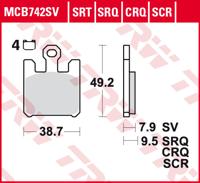 TRW Remblokken, en remschoenen voor de moto, MCB742SRT Sinter road track