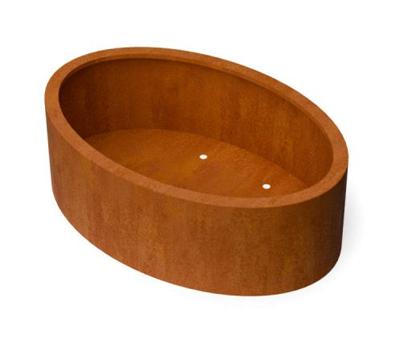 Geroba Geroba Ovalu plantenbak ovaal met bodem BC1 1200x800x400mm - Cortenstaal